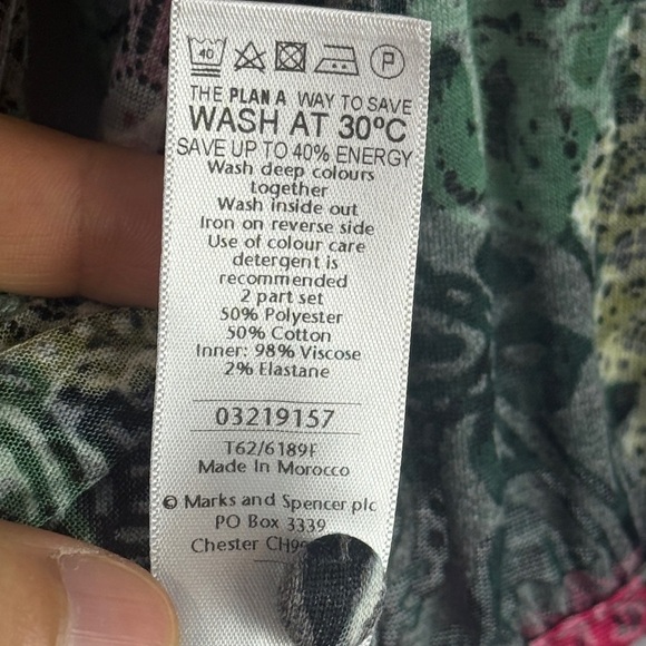 Per Una Casual Multicoloured Floral Patterned 3/4 Sleeve Top Size 10 - Picture 10 of 12